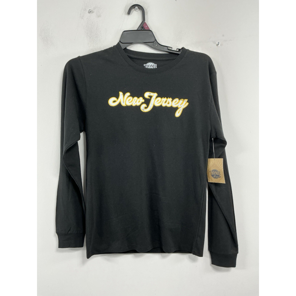 Mens Home Free Long Sleeve T Shirt Small Black New Jersey NWT